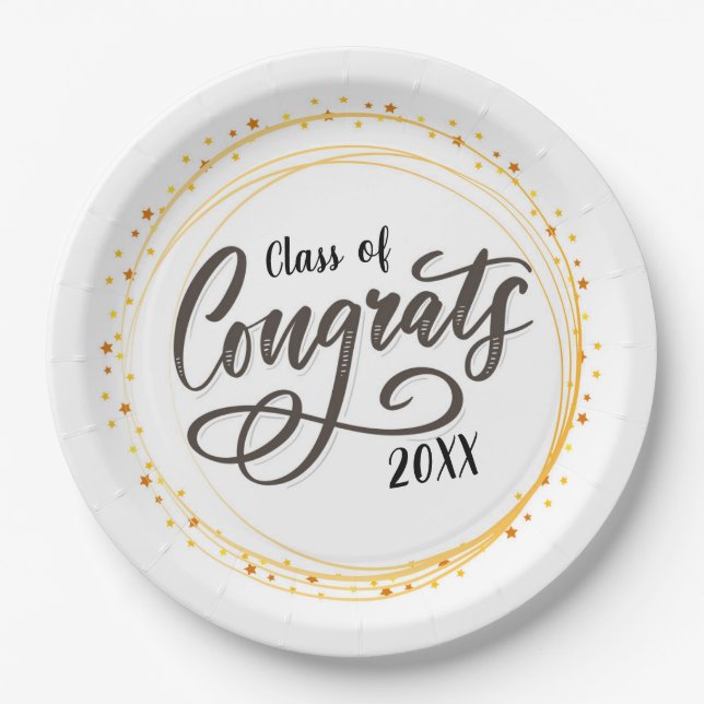 Congrats Class of  Paper Plates (Front)