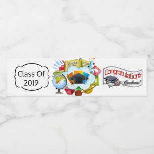 Congrats Class Of Personalize Year Water Bottle Label