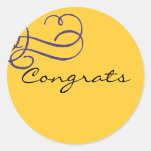 Congrats Classic Round Sticker