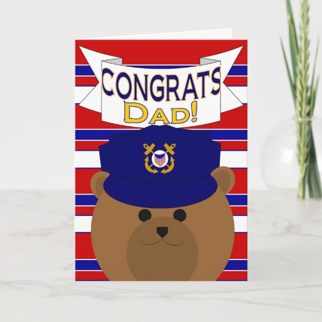 Congrats - Coast Guard - Dad / Father Card (Front)