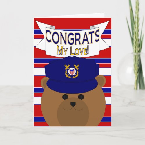 Congrats _ Coast Guard _ My Love  Boyfriend Card