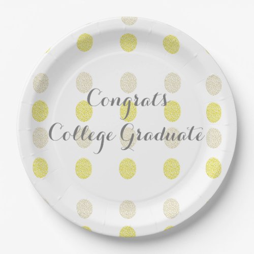 Congrats College Graduate Paper Plates