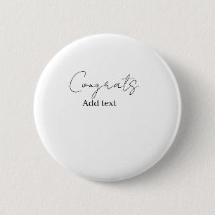 Congrats congratulations graduate name date button