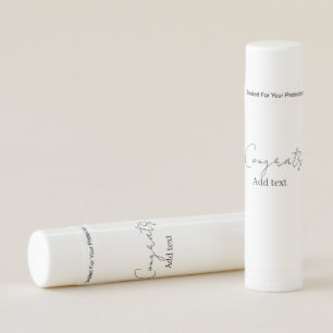 Congrats congratulations graduate name date lip balm