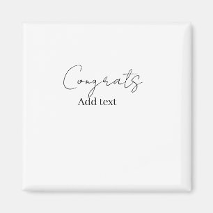 Congrats congratulations graduate name date magnet