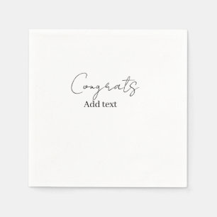 Congrats congratulations graduate name date  napkins