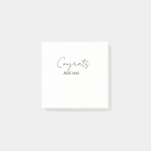 Congrats congratulations graduate name date post-it notes