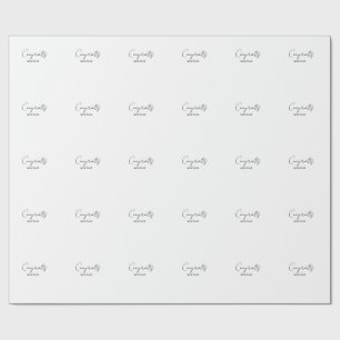 Congrats congratulations graduate name date wrapping paper