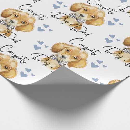 Congrats Dog Dad Wrapping Paper 