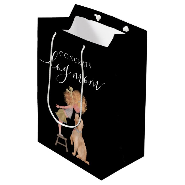 Congrats Dog Mom Gift Bag (Front Angled)