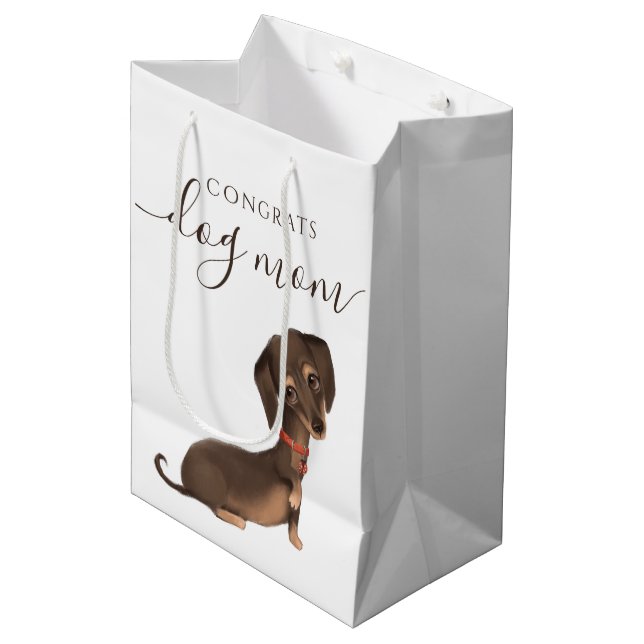 Congrats Dog Mom Gift Bag (Front Angled)