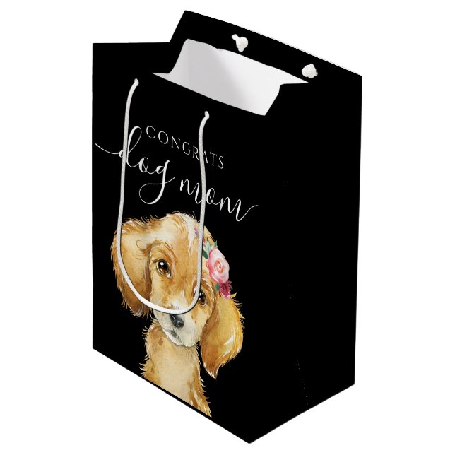 Congrats Dog Mom Gift Bag (Front Angled)