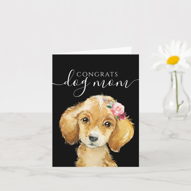 Congrats Dog Mom Greeting Card (Small Plant)