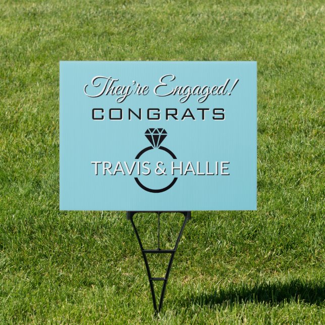 Congrats Engagement Party Yard Sign (Insitu)