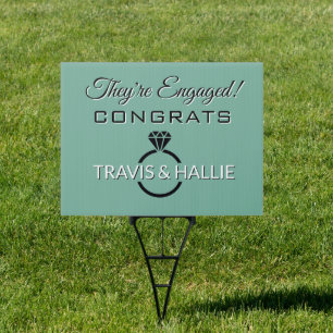 Congrats Engagement Party Yard Sign