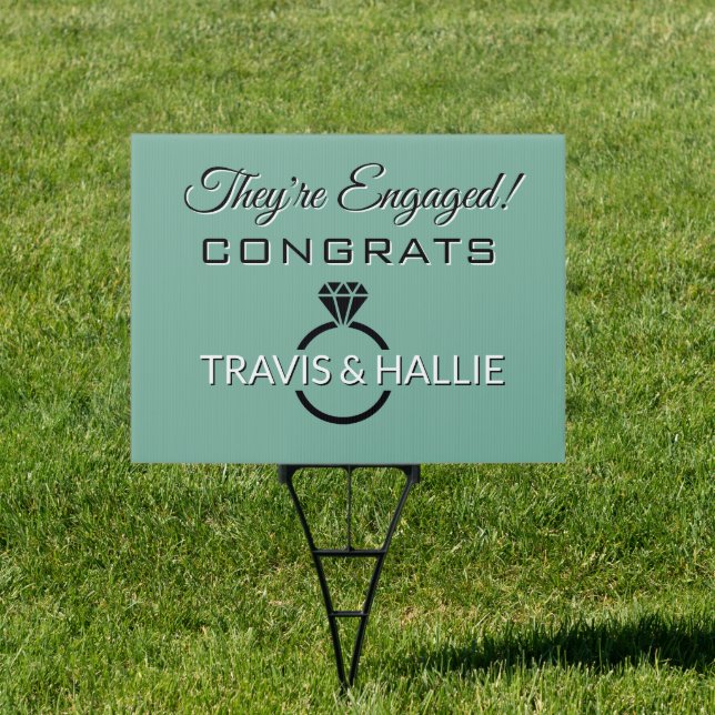 Congrats Engagement Party Yard Sign (Insitu)