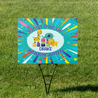 Congrats! First day Kindergarten Custom Sign