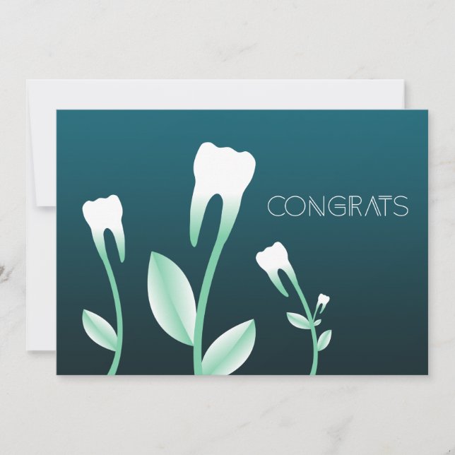 CONGRATS flowering teeth Card (Front)