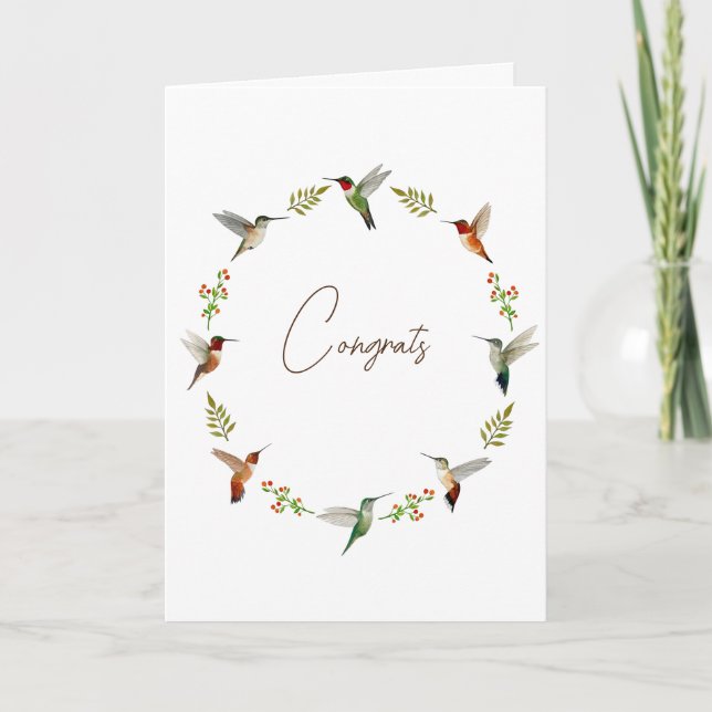 Congrats Folded Greeting Card (Front)