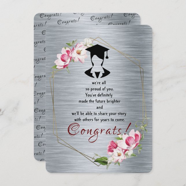 Congrats for the graduation card (Front/Back)