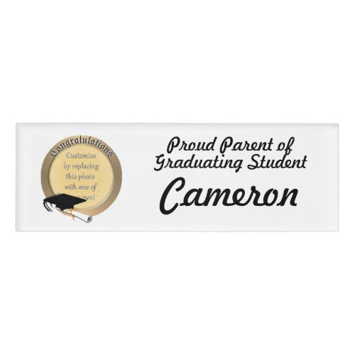 Congrats Frame Graduation  Name Tag