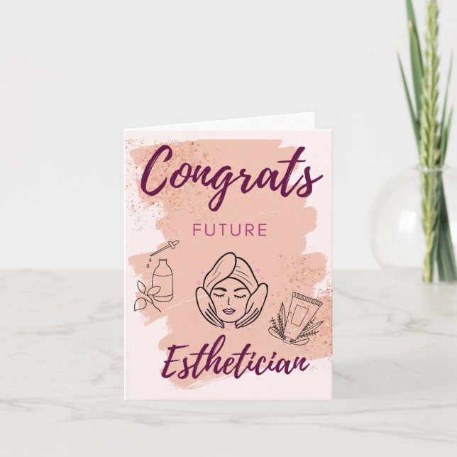 Congrats Future Esthetician Card (Front)