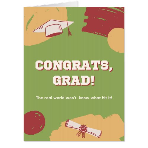 Congrats Giant Graduation Card