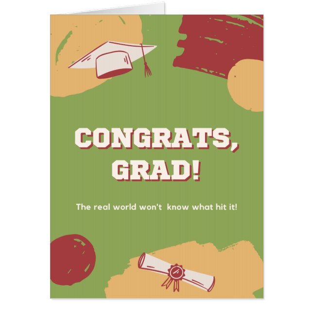 Congrats Giant Graduation Card (Front)