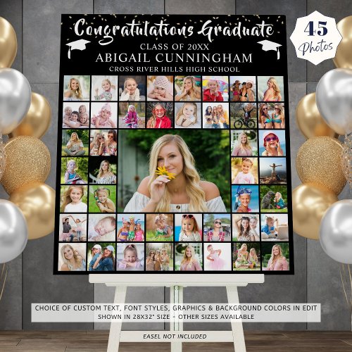 Congrats Grad 45 Photo Collage Confetti Your Color Foam Board