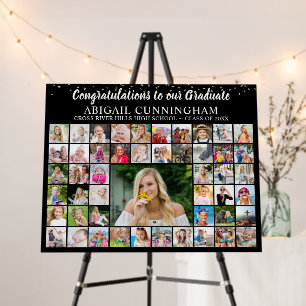 Congrats Grad 59 Photo Collage Confetti Your Color Foam Board