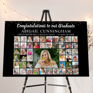 Congrats Grad 59 Photo Collage Confetti Your Color Foam Board