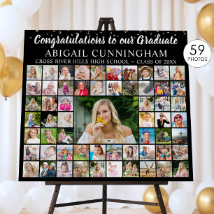 Congrats Grad 59 Photo Collage Confetti Your Color Foam Board