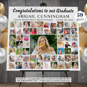 Congrats Grad 59 Photo Collage Confetti Your Color Foam Board