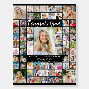 Congrats Grad 66 Photo Collage Custom Color Foam Board