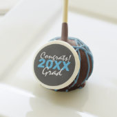 Congrats! Grad Blue and White Graduation Cake Pops (Front Insitu)