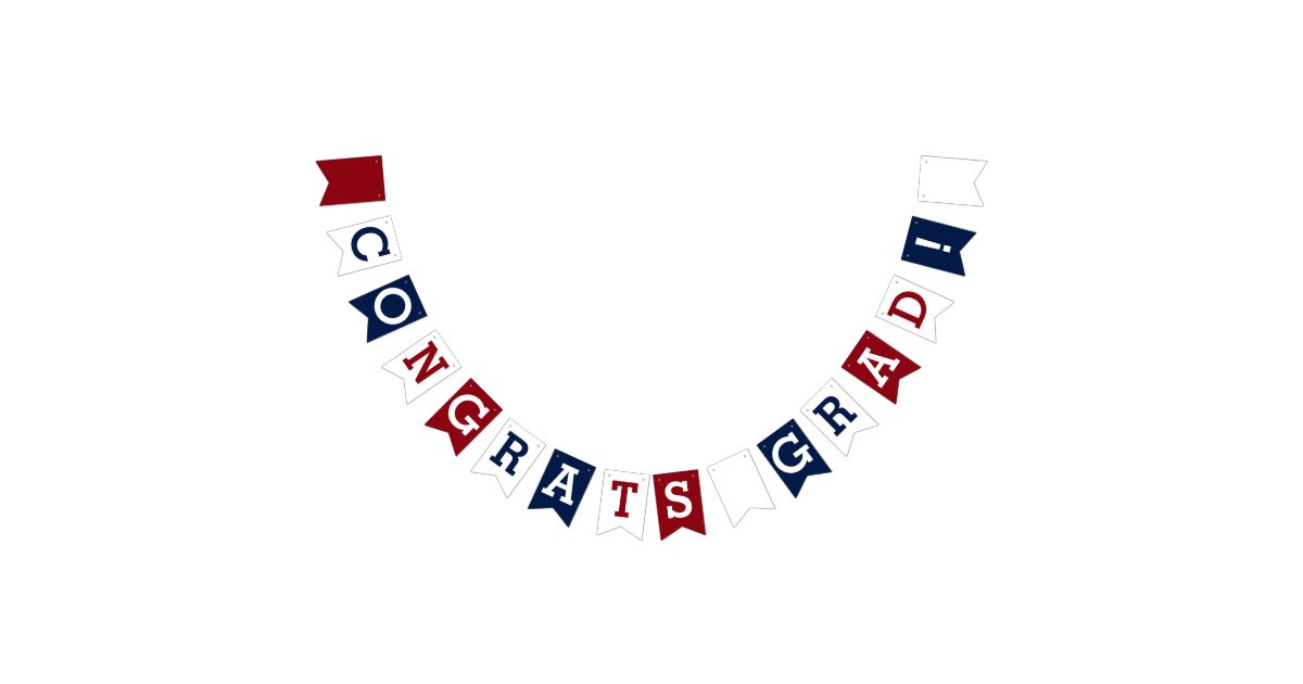 Congrats Grad! Bunting Flags | Zazzle