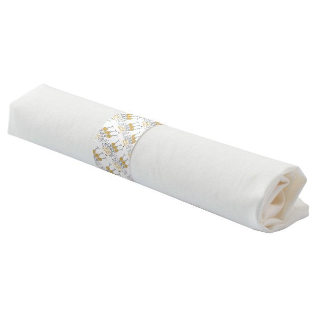 congrats grad champagne napkin bands (Angled)
