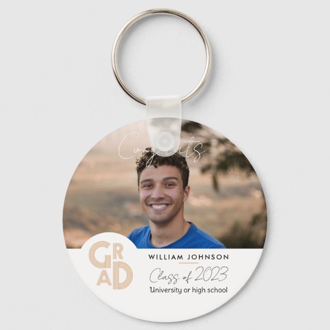 Congrats Grad Class of 2023 Keychain (Front)