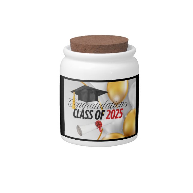 Congrats Grad Class of 2025  Candy Jar (Front)