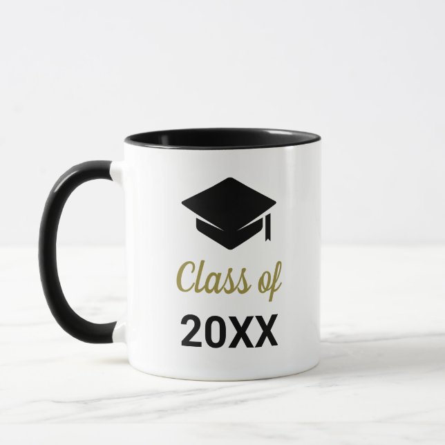 Congrats Grad Class Of Any Year Graduation Cap Mug (Left)