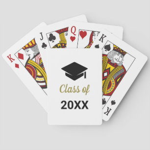 Congrats Grad Class Of Any Year Graduation Cap Poker Cards