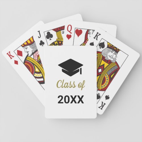 Congrats Grad Class Of Any Year Graduation Cap Poker Cards