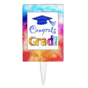 Congrats Grad Colors, Fun Cake Topper