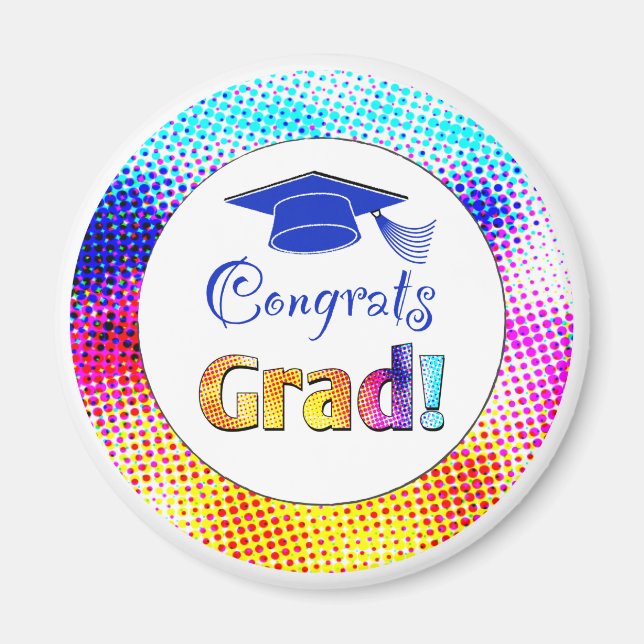 Congrats Grad Colors, Fun Magnet (Front)