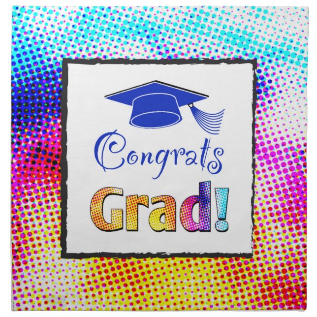 Congrats Grad Colors, Fun Napkin (Front)