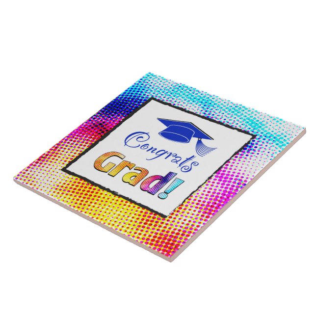 Congrats Grad Colors, Fun Tile (Side)
