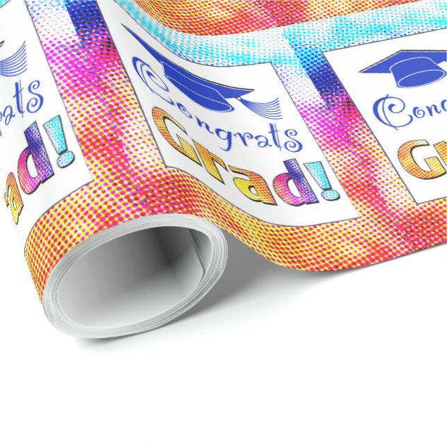Congrats Grad Colors, Fun Wrapping Paper (Roll Corner)