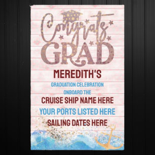 Congrats Grad Cruise Door Decoration Magnetic Dry Erase Sheet