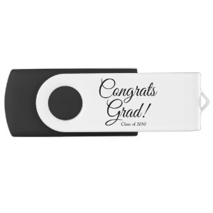 Congrats grad custom class year graduation favors flash drive