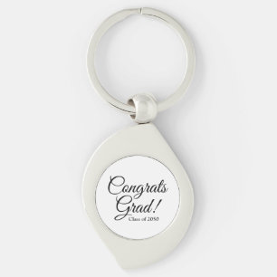 Congrats grad custom class year graduation favors keychain